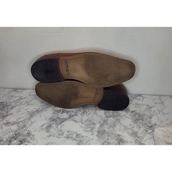 Florsheim Mens 10.5 D Dress Shoes Whiskey Brown Leather Lace Up Derby Business - Picture 13 of 13